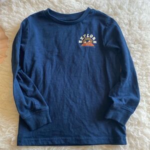 Blue take a hike long sleeve T-shirt